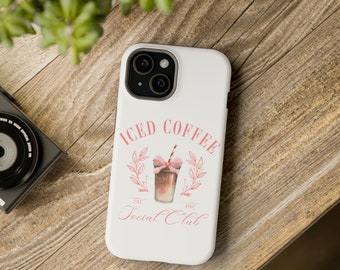 Impact-Resistant Cases Coquette Iced Coffee Social Club