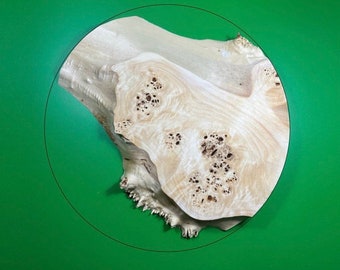 Losa de madera de álamo nudoso: canto vivo en blanco de resina epoxi (13,77 pulgadas)