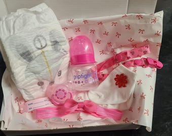 リボーンドールボックス開封セット、哺乳瓶、おしゃぶり、靴下など、ギフトドールアクセサリー