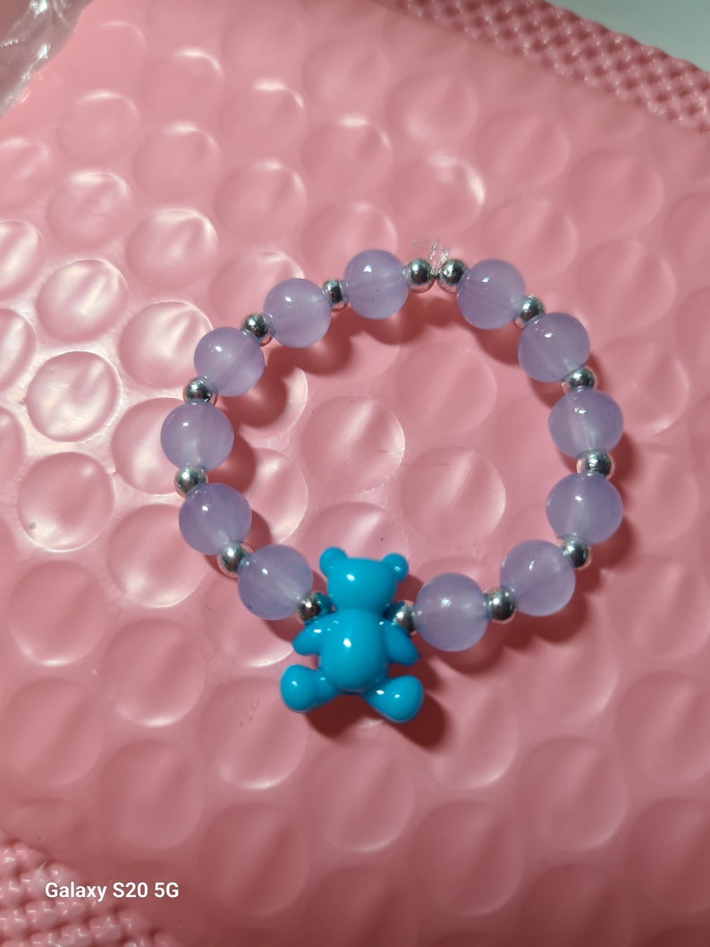 Handgemachte Reborn Puppen Armbänder mit Charms, Reborns Glasperlen, Puppenschmuck Bild 2