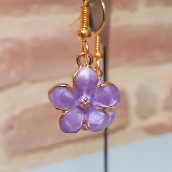 Boucles d'oreilles fleurs enfant, fille, Oriflow, bijou fantaisie