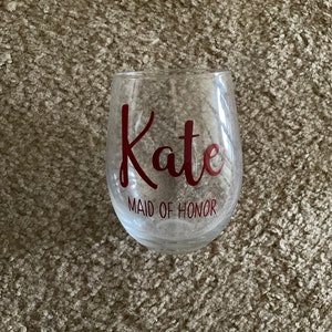 Bridal Party Stemless Wineglass
