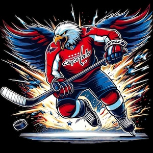 High Quality PNG JPG - American Hockey Graphic Art Washington - Capitals - Sport Digital Download -Unofficial Funny Design