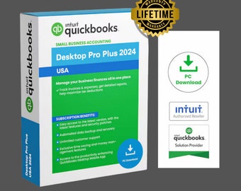 QuickBooks Desktop Pro Plus 2024 | No Payroll Included - Latest US Updatable Version For Managing and Accounting Business