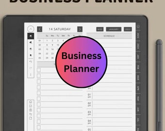Unique Business Planner for Entrepreneurs, Handmade Designed Compatible with Windows - Business Planner Templates