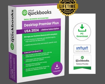 QuickBooks Desktop Premier Plus 2024 | No Payroll Included, Latest US Updatable Version For Managing and Accounting Business