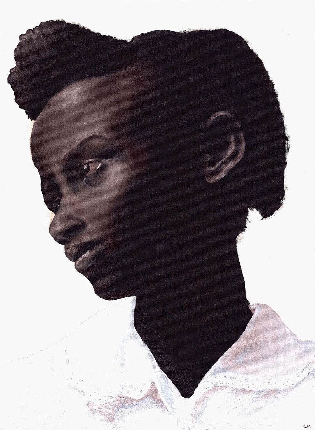 Woman Oil Portrait Art Print: Signed A5 Fine Art Paper - Etsy