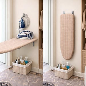 Wandmontage opvouwbare strijkplank, Murphy-strijkplank, verborgen strijkplank, strijkplank voor kleine ruimtes, wasruimte strijkplank