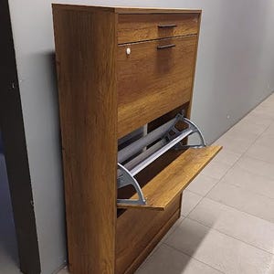 Wooden Shoe Cabinet with Drawer, Drawer with Shoe Cabinet, Drop Cap Shoe Cabinet, Shoe Rack, Modern Shoe Rack