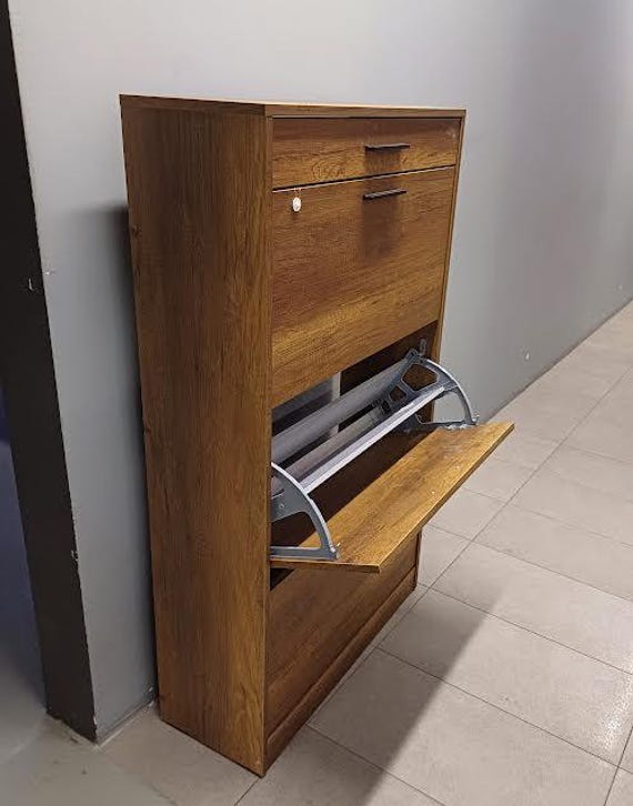 Wooden Shoe Cabinet with Drawer, Drawer with Shoe Cabinet, Drop Cap Shoe Cabinet, Shoe Rack, Modern Shoe Rack