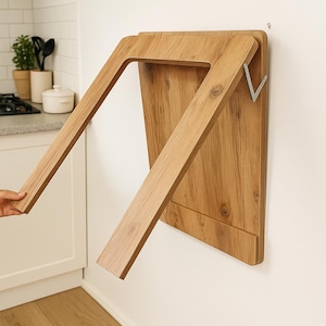 Gerahmter an der Wand befestigter Tisch, platzsparender Esstisch, Murphy-Schreibtisch, anpassbarer Tisch, faltbarer Tisch, hölzerner Klapptisch, Bild 1