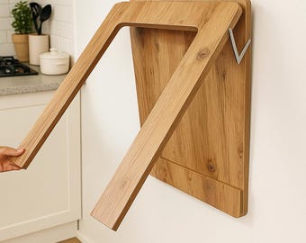 Framed Wall Mounted Table, Space Saving Dining Table, Murphy Desk, Customizable Table, Foldable Table, Wooden Folding Table,