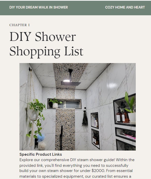 DIY Walk in Steam Shower Guide Build Under 2000 Dollars | Easy ...