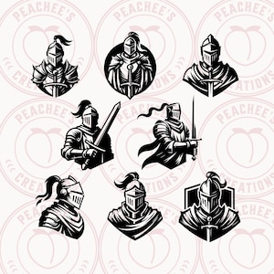 Ritter PNG, Ritter Clip Art, Mittelalterliche Silhouette, Ritter Dxf, Ritter Png, Ritter SVG, Ritter SVG, Ritter und Schwerter SVG, Mittelalter Png