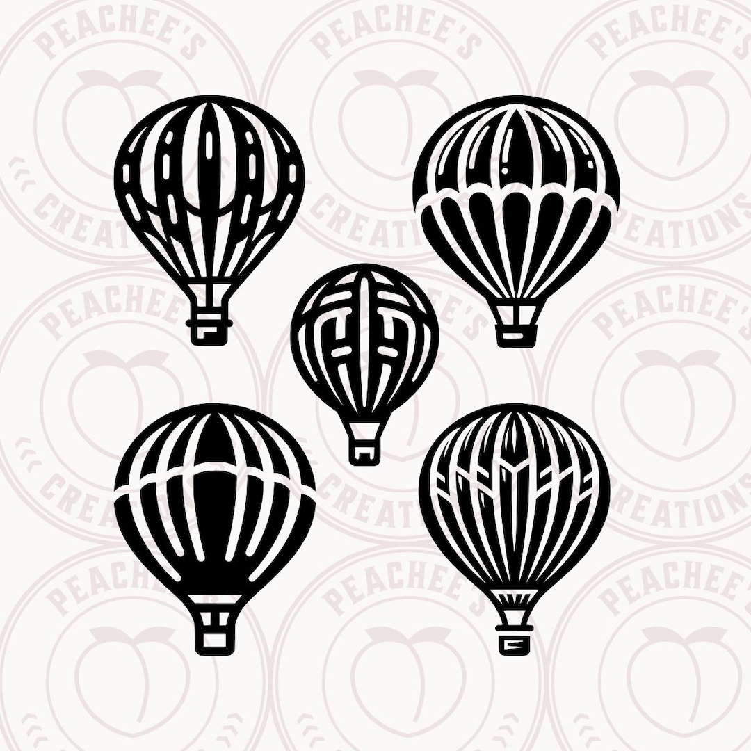 Hot Air Balloon Bundle Svg, Balloon SVG, Balloons Svg, Balloon Clipart ...