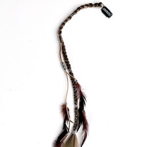 FEATHERED EARTH Reusable Festival Rave Clip-In Braid