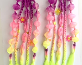 SUNKISSED SUGAR RUSH Set of Reusable Tie-In Festival Rave Braids