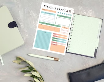 Digital Fitness Planner, Fitness Journal, Weight Loss Journal, Workout Planner, Fitness Planner, Wellness Planner, Printable Fitness Planner