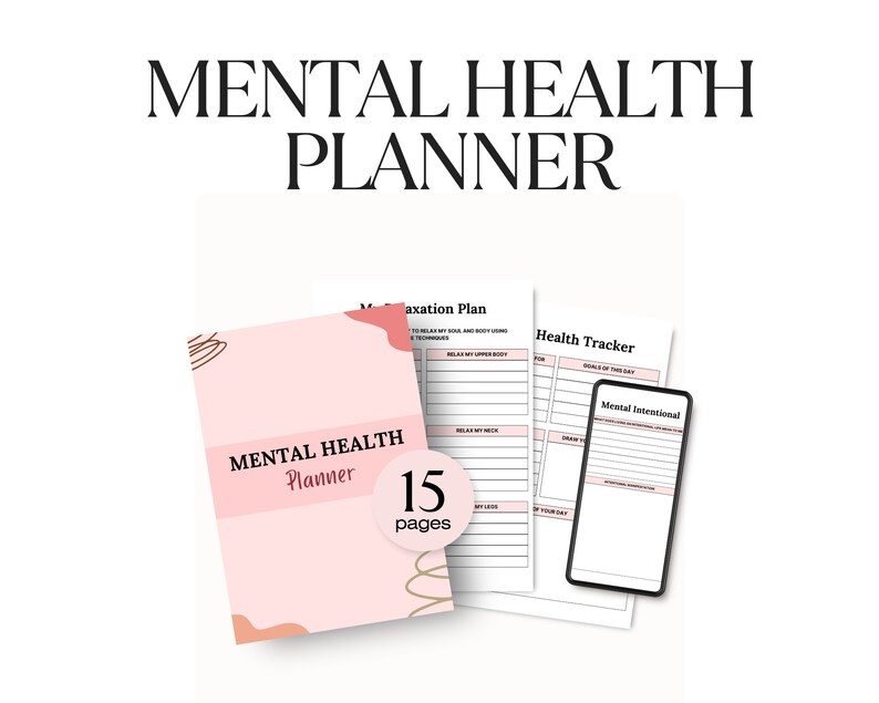 Mental Health Journal Printable Mental Health Planner Anxiety Mood Mental Health Journal Printable Mental Health Planner Anxiety Mood