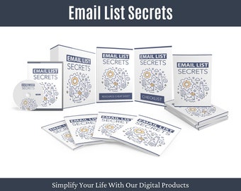 Email Marketing Ebook, Email List Secrets Guide, Business Marketing Done For You Ebook, Creating Landing Pages, Digital Download