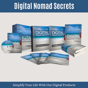 E-Book „Digital Nomad Secrets“, DFY Becoming a Digital Nomad Guide, E-Book „Passive Income Business“, Nomadic Lifestyle Work Remote