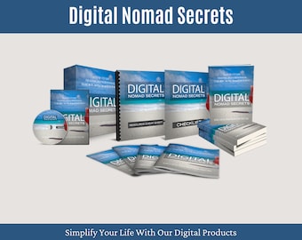 Digital Nomad Secrets Ebook, DFY Becoming a Digital Nomad Guide, Passive Income Business Ebook, Nomadic Lifestyle Work Remotely