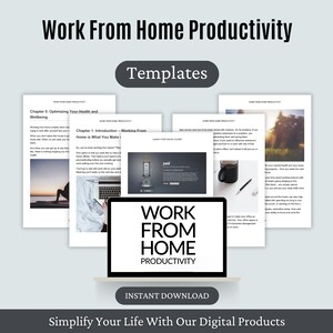 Work From Home eBook, Self Improvement, Remote Work, Health And Wellness Digital Guide, Personal Development eBook PDF