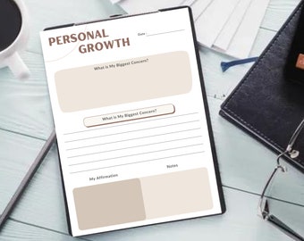 Personal Growth Planner Template, Personal Growth Workbook, Personal Development Journal, Personal Development Journal, PDF, Printable Plan.