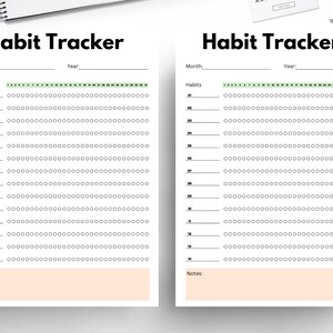 Habit Tracker Printable, Habit Tracker Digital, Yearly, Monthly Weekly Daily Habit Tracker, Habit Planner Pdf, Instant Download, Tracker.