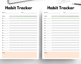 Gewoonte Tracker Afdrukbaar, Gewoonte Tracker Digitaal, Jaarlijks, Maandelijks Wekelijks Dagelijkse Gewoonte Tracker, Gewoonte Planner Pdf, Instant Download, Tracker.