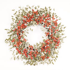 Harvest Berry & Eucalyptus Wreath: Rustic Autumn Door Decor