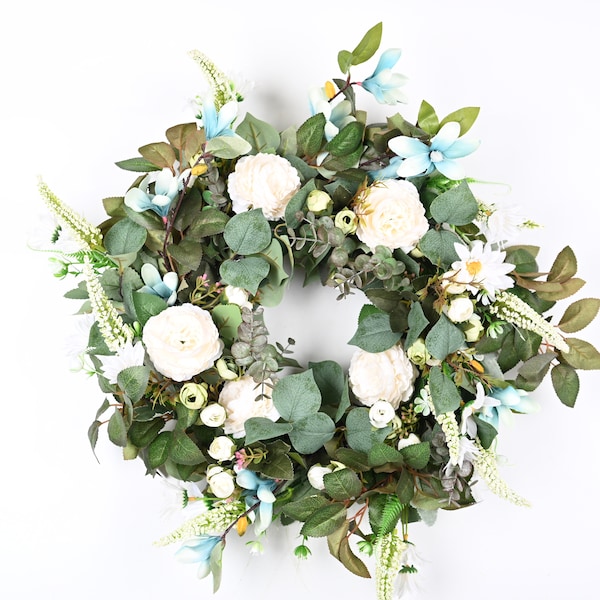 Spring wreath｜ All year round Wreath ｜ front door wreath｜ GIFT for her and him | 24” Wreath