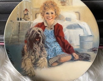 Plaque de collection souvenirs du film « Annie et Sandy » 1982 Knowles premier numéro en édition limitée Art William Chambers Columbia Pictures