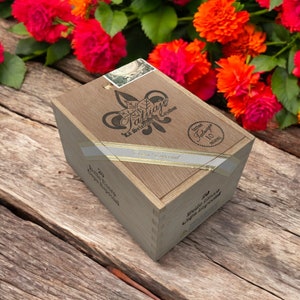 Tatuaje Encre Empty Wooden Cigar Box 4.25x6x3.5