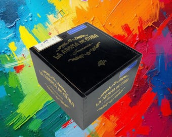 Caja de madera vacía para puros La Aroma Immensa Connecticut 6.5x6.5x4