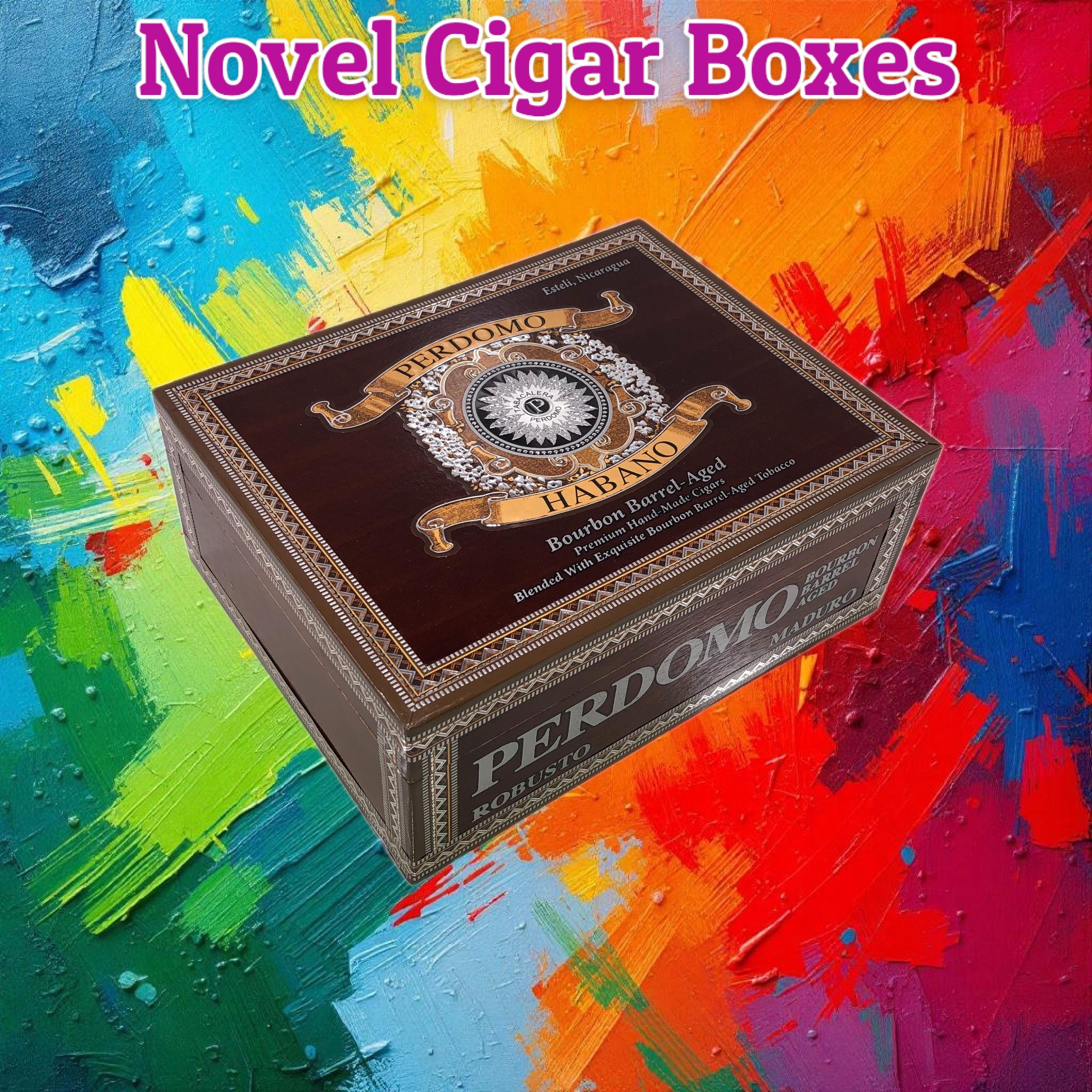 Perdomo Bourbon Barrel Aged SG Robusto Empty Wooden Cigar Box 7.75