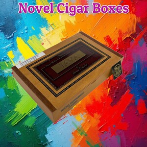 Scatola per sigari in legno vuota Java Latte Robusto 10,25x6,75x2