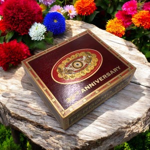 Perdomo 30th Sun Grown Churchill Empty Wooden Cigar Box 9.5x8x2.75
