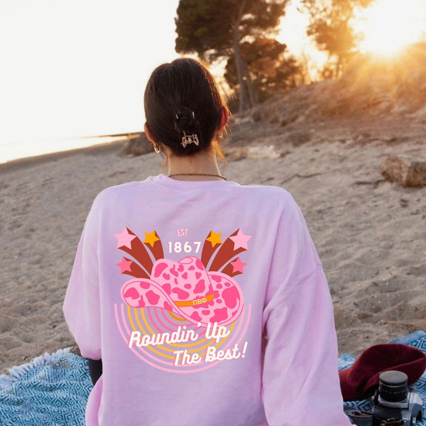 Pi Beta Phi - Roundin' Up The Best Crewneck Sweatshirt