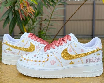 Zapatillas personalizadas: zapatillas adornadas con cristales (¡Quinceañera, dulces 16, bodas, cumpleaños y más!)