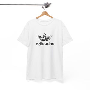 Unisex Heavy Cotton Tee: Casual Street Style Adidachs Graphic T-Shirt