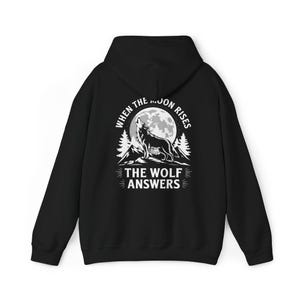 Embrace your adventurous spirit with The Wolf Answers Hoodie