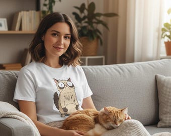Grumpy Cat T-Shirt | Funny Cartoon Illustration