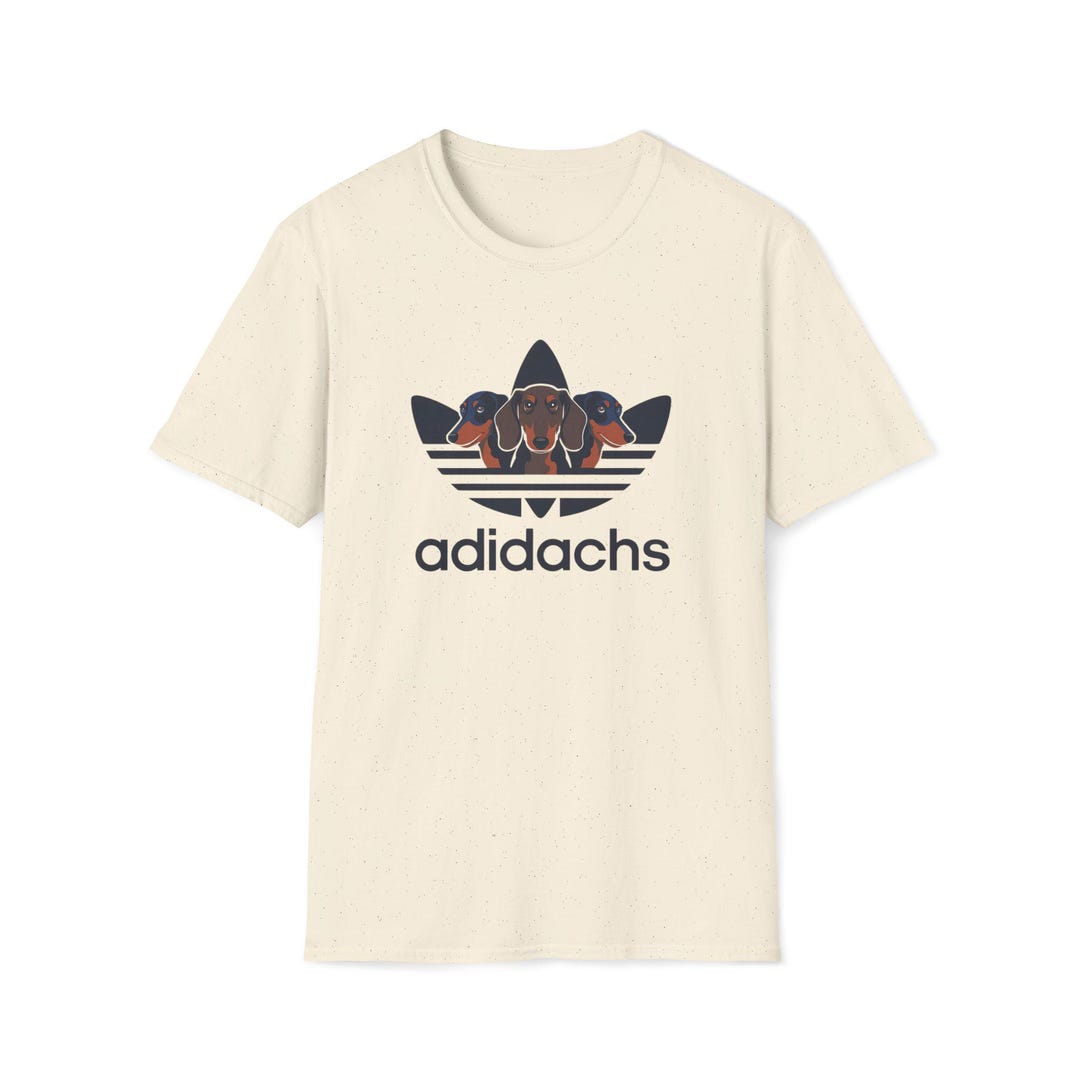 Show off your love for dachshunds with the Adidachs T-Shirt