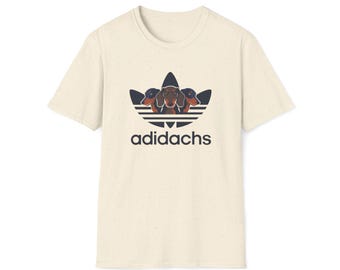 Show off your love for dachshunds with the Adidachs T-Shirt