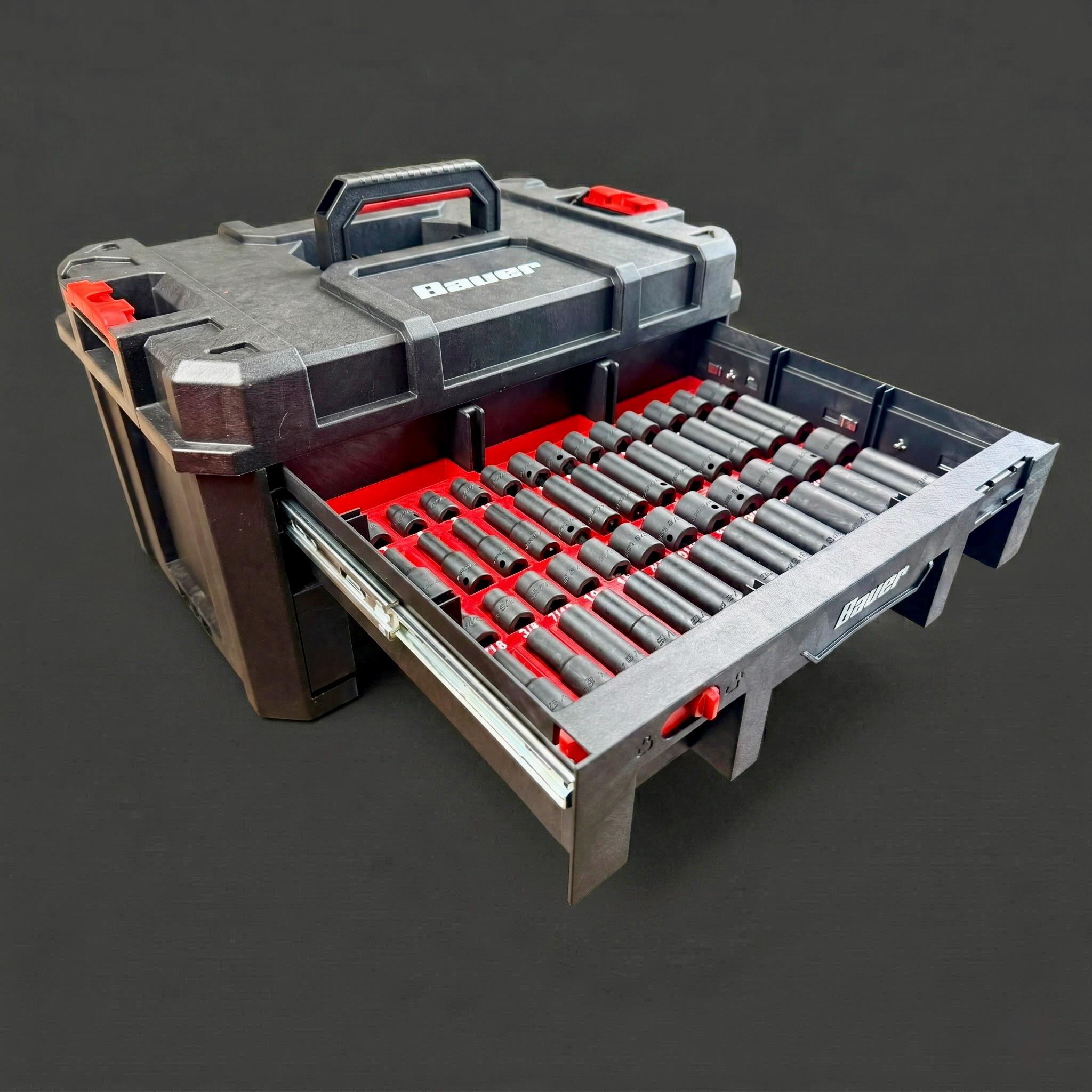 Bauer Modular Drawer 71125 Icon Socket Organizer 3D Printed 3/8 SAE ...