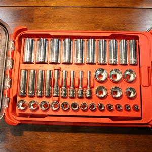 Custom STL File: Milwaukee Packout Low-Profile Compact Organizer for Tekton 3/8 Metric Deep and Shallow Sockets
