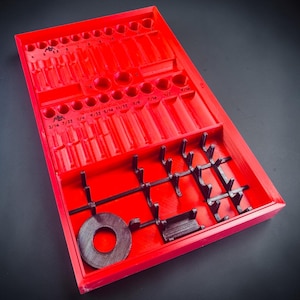 GearWrench 80300P Modular Socket Organizer for Milwaukee Packout, 1/4 Drive 6-Point SAE and Metric, 51-Piece