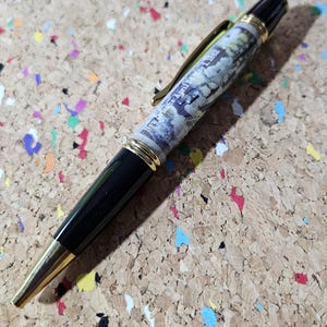 Timbre éternel de la guerre civile, 150 ans, Stylo, bataille de la Nouvelle-Orléans, 24 avril et 1er mai 1862, touches de chrome noir et d'or