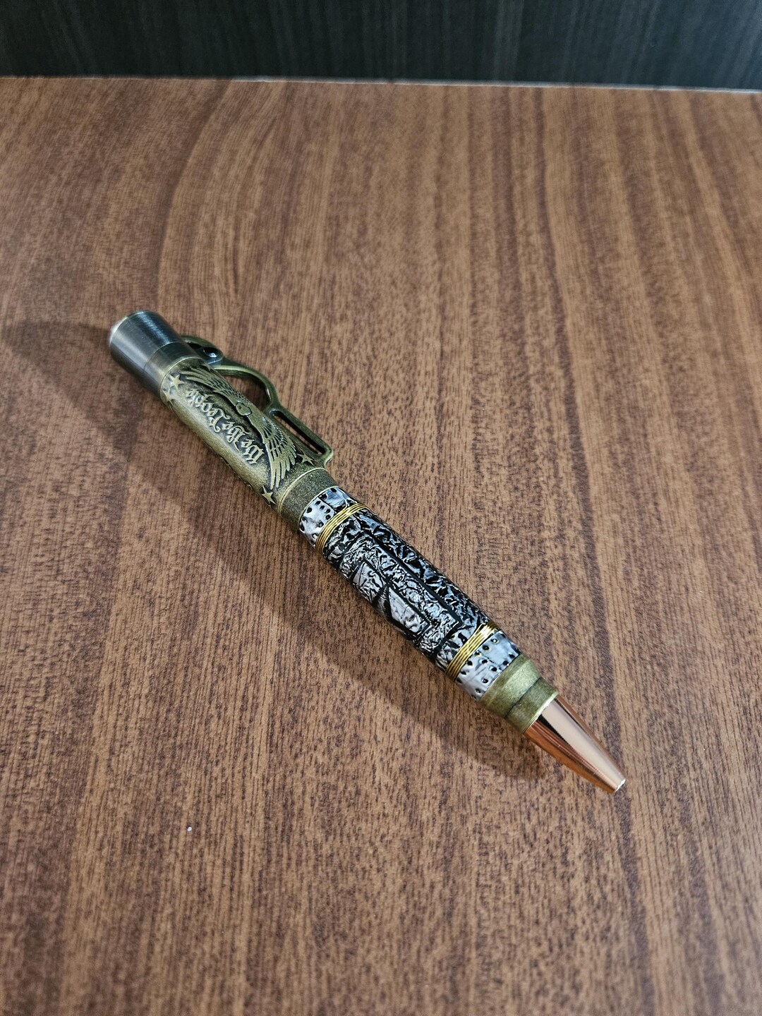 Handmade Steampunk Lever Action Rollerball Pen | Aluminum Foil & Copper ...
